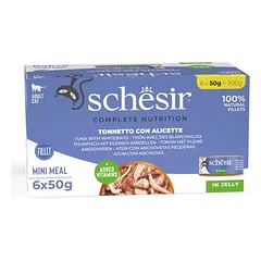 Schesir Complete Nutrition Filet drebučiuose, drėgnas maistas katėms, ekonominė pakuotė 24 x 50 g — 5 nuotrauka