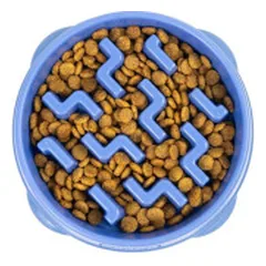 Outward Hound Fun Feeder Notch dubenėlis lėtam maitinimui mėlyna L