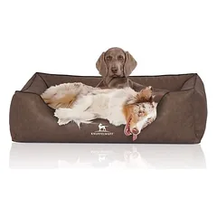Knuffelwuff Hundebett Henderson aus marmoriertem Kunstleder