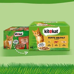 Kitekat šviežumo maišeliai, drėgnas maistas katėms 96 x 85 g — 4 nuotrauka