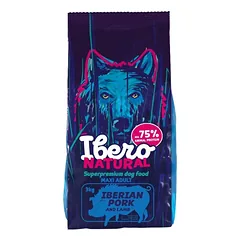 Ibero Natural Maxi Adult Iberico Pork – visavertis pašaras didelių veislių šunims