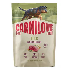 CARNILOVE TRUE FRESH Dog Duck Small Breed sausas pašaras šunim