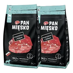 PAN MIŠKO Kiauliena su šernu sausam maistui šunims XL 2x3 kg