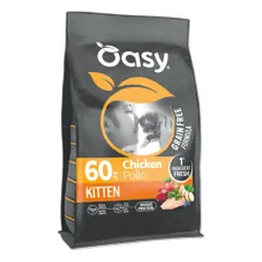 Oasy Grain Free Kitten Chicken sausas pašaras su vištiena kačiukams - Pet24