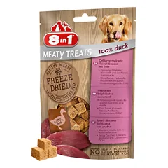 8in1 Meaty Treats šaltyje džiovintos antienos skanėstai šunims, 50 g