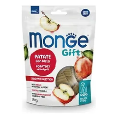 Monge Dog Gift Fruits Chips Sensitive Digestion Adult Potatoes with Apple 150 g