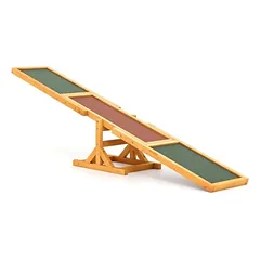 Giantex medinės šunų agility supynės su neslidžiomis dangomis, Agility baltiems šunims — 2 nuotrauka