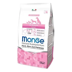 Monge spec. line adult sausas pašaras suaugusiems šunims su kiauliena, ryžiais ir bulvėmis 12kg