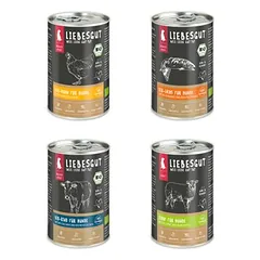 Liebesgut Hundefutter Probierpaket Hund Adult 8 x 400 g