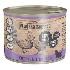 WIEJSKA ZAGRODA Adult Vištiena su antiena 24x200 g skardinė katėms