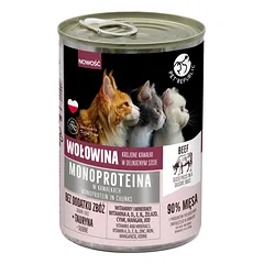 PetRepublic jautienos monoproteinų ėdalas katėms, gabalėliai padaže 400g