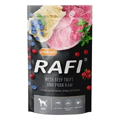DOLINA NOTECI Rafi jautienos skrandžiai su kumpiu 500 g paketėlis