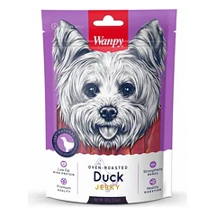 Wanpy Duck Jerky skanėstai šunims, vytinta antiena