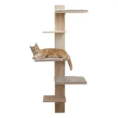 Kerbl Pet sieninė draskyklė katėms Timber, natūrali / pilka — 2 nuotrauka