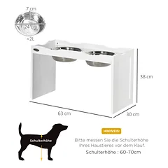 Šunų maisto dubenėliai 63 × 30 × 38 cm — 3 nuotrauka