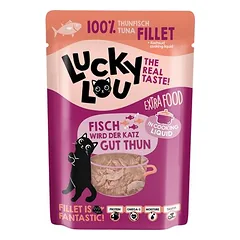 Lucky Lou Extra Food drėgnas maistas katėms, ekonominė pakuotė 24 x 70 g — 3 nuotrauka