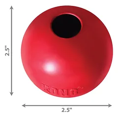 KONG Ball mažas tvirtas gumos kamuolys šunims — 2 nuotrauka