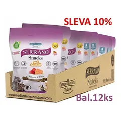 Serrano Snack Cat AntiHairball Salmon & Tuna 50 g (12 vnt) 10 % NUOLAIDA