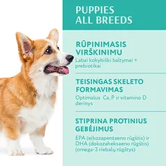 OPTIMEAL™ sausas pašaras visų veislių šuniukams su kalakutiena, 12 kg — 2 nuotrauka