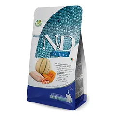 Farmina N&D Kitten Grain Free sausas maistas kačiukams su menke ir krevetėmis, 5 kg