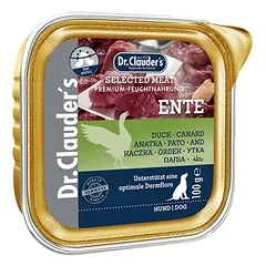 DR. CLAUDER’S drėgnas maistas suaugusiems šunims su antiena 12x100g