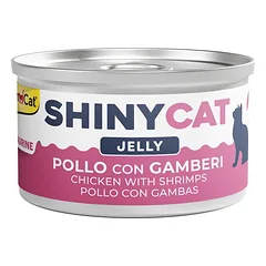 GimCat ShinyCat Jelly Chicken With Shrimps konservuotas papildomas maistas katėms, 70 g