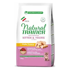 TRAINER NATURAL CAT KITTEN CHICKEN sausas maistas kačiukams su vištiena 1.5kg