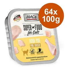 MAC's Cat lėkštutė, drėgnas maistas katėms, ekonominė pakuotė 64 x 100 g