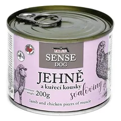 FALCO SENSE DOG ėriena ir vištiena raumenų skardine 200 g