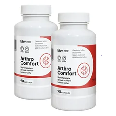 LAB-V Arthro Comfort - visapusiška sąnarių ir kaulų bei raumenų sistemos sveikata šunims ir katėms 2x90 kapsulių