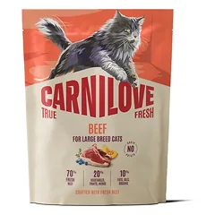 CARNILOVE True Fresh Cat Beef Adult Large 400 g jautiena, didelių veislių katėms