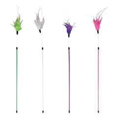 Flamingo Rumba lazdelė su plunksnomis katėms, 75 cm, asortimentas