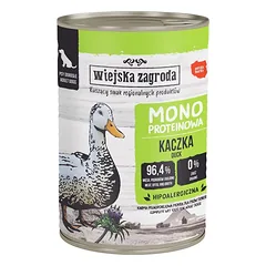WIEJSKA ZAGRODA Monoprotein Duck šlapias šunų maistas 12x400 g