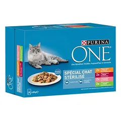 PURINA ONE Sterilised Cat drėgnas maistas katėms