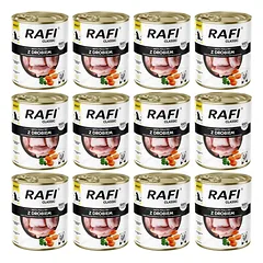 RAFI Classic su paukštiena, 12 vnt. po 800 g, šlapias šunų maistas