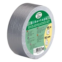 Kerbl Silbertape kopėtėlių ir kanopų tvarstis, 50 m x 50 mm, sidabrinės spalvos