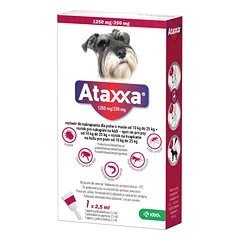 Ataxxa 1250mg/250mg - lašai nuo blusų, erkių ir uodų šunims, sveriantiems, 10 - 25kg — 2 nuotrauka
