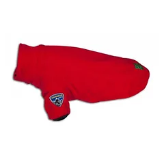 Flamingo Fleece Dog Coat Milan raudonas fliso paltai šunims, M dydis, nugaros ilgis 36 cm, krūtinės apimtis 45 cm