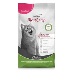 Platinum MeatCrisp sausas maistas sterilizuotoms katėms su vištiena, 3 kg