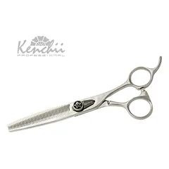 Kenchii Five Star Offset Blenders - one-sided grooming thinning shears, 46 teeth with micro-serration, 6,5" — 5 nuotrauka