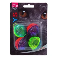 Magic Cat blizgantys žaisliniai kamuoliukai katėms, 4 vnt.