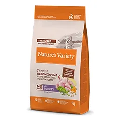 Nature's Variety No Grain Sterilized Cat Sausas begrūdis maistas sterilizuotoms katėms su kalakutiena 7 kg