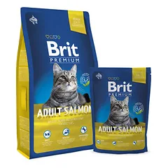 Brit Premium by Nature Cat Adult Salmon sausas pašaras katėms 8kg — 2 nuotrauka