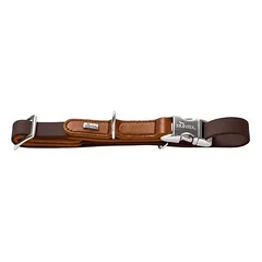 HUNTER antkaklis šunims Wolmar Biothane x oda Alu Strong, Dydis: M, Spalva: šokoladinė/konjako spalvos, Kaklo apimtis: 30 - 45 cm, Plotis: 1,6 cm — 4 nuotrauka