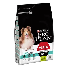 Pro Plan OPTIDIGEST suaugusių vidutinių veislių, jautrią virškinimo sistemą turinčių šunų sausas pašaras su ėriena, 3 kg — 2 nuotrauka