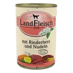 Landfleisch konservuotas maistas šunims su jaučių širdimis ir makaronais, 400 g