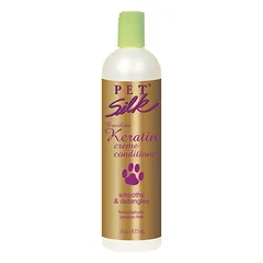 Pet Silk Brazilian Keratin kondicionierius - profesionalus drėkinamasis ir glotninamasis kailio kondicionierius su brazilišku keratinu ir šilku, koncentratas 1:16