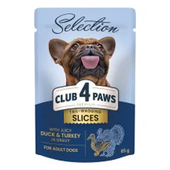 Club 4 Paws Premium Selection konservai su antiena ir kalakutiena padaže suaugusiems šunims