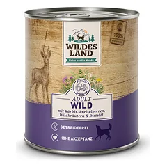 WILDES LAND Classic Adult Venison with Pumpkin konservai šunims su elniena ir moliūgais, 800g