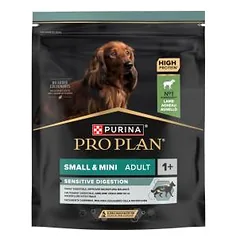 Purina Pro Plan Small & Mini Sausas pašaras mažo ir labai mažo dydžio suaugusiems šunims, turintiems jautrią virškinimo sistemą, su ėriena, 700 g